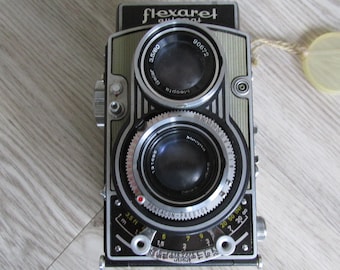 Flexaret VII Automat, Camera, Old Cameras, Meopta, Original Leather Case, made in Czechoslovakia, Vintage, Antique, TLR Camera, 6x6 Camera