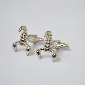 Silver Scorpion /Cufflinks/Scorpio/Cufflinks for men/Cufflinks Scorpion/Gift Mens/Animal/gift/Gift for men/Men's Cuff Links & Accessories image 1