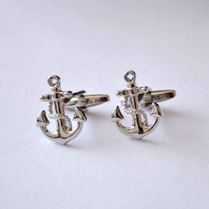 Sailor cuff Cufflinks for men Yellow Submarine Cufflinks Cuff links Nautical Silver Beach Wedding Groom Groomsman Nautical Cuff Links