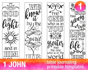 4 bible journaling digital download printable template bible etsy