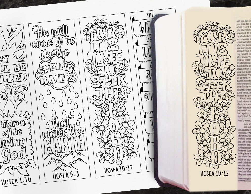 HOSEA 4 Bible Journaling Printable Templates, Illustrated Christian ...
