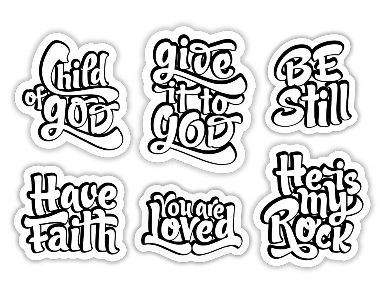 20 Printable Faith Stickers for Bible Journaling &amp; Planners | Etsy