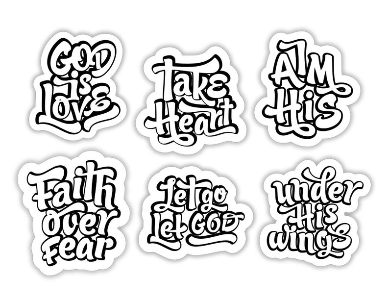 20 printable faith stickers for bible journaling planners etsy