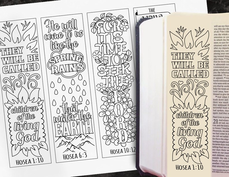 HOSEA - 4 Bible Journaling Printable Templates, Illustrated Christian ...