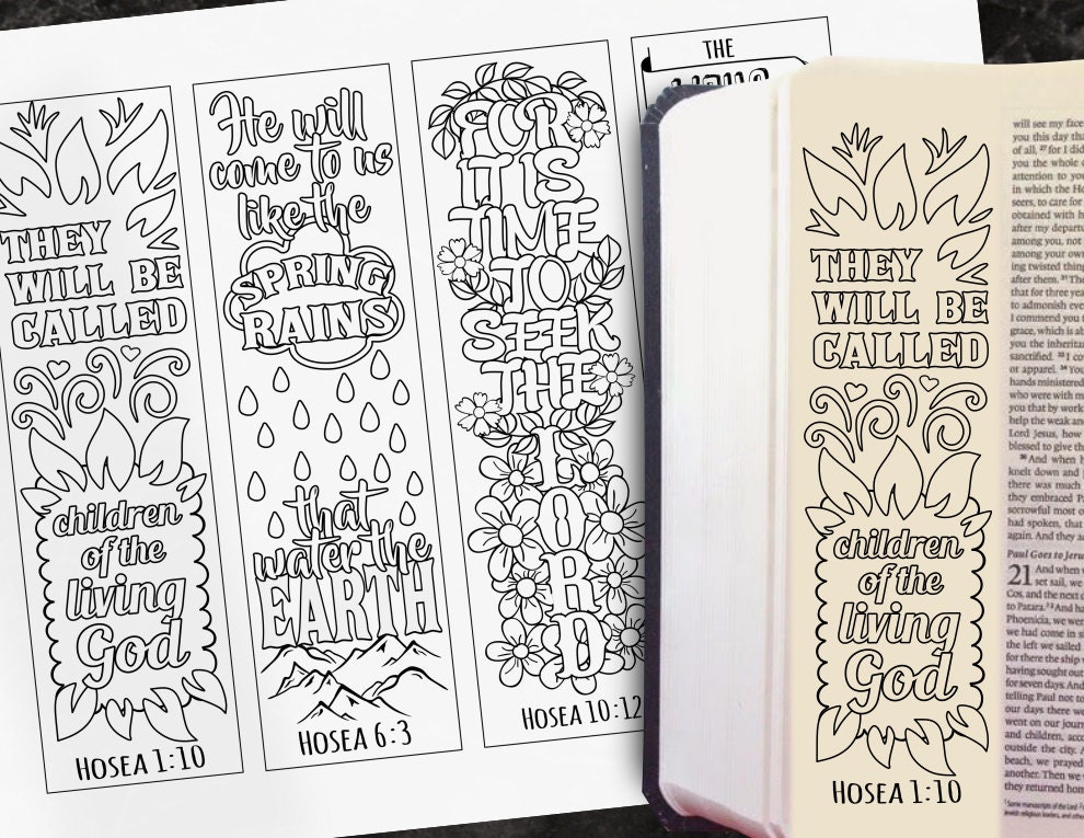 HOSEA 4 Bible Journaling Printable Templates, Illustrated Christian