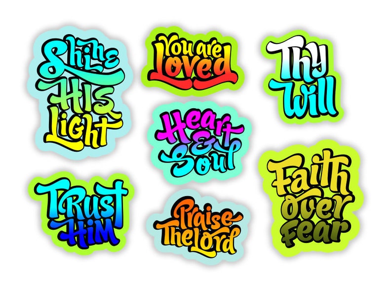 20 printable faith stickers for bible journaling planners etsy