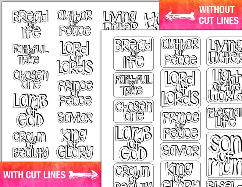 printable stickers for bible journaling verse art