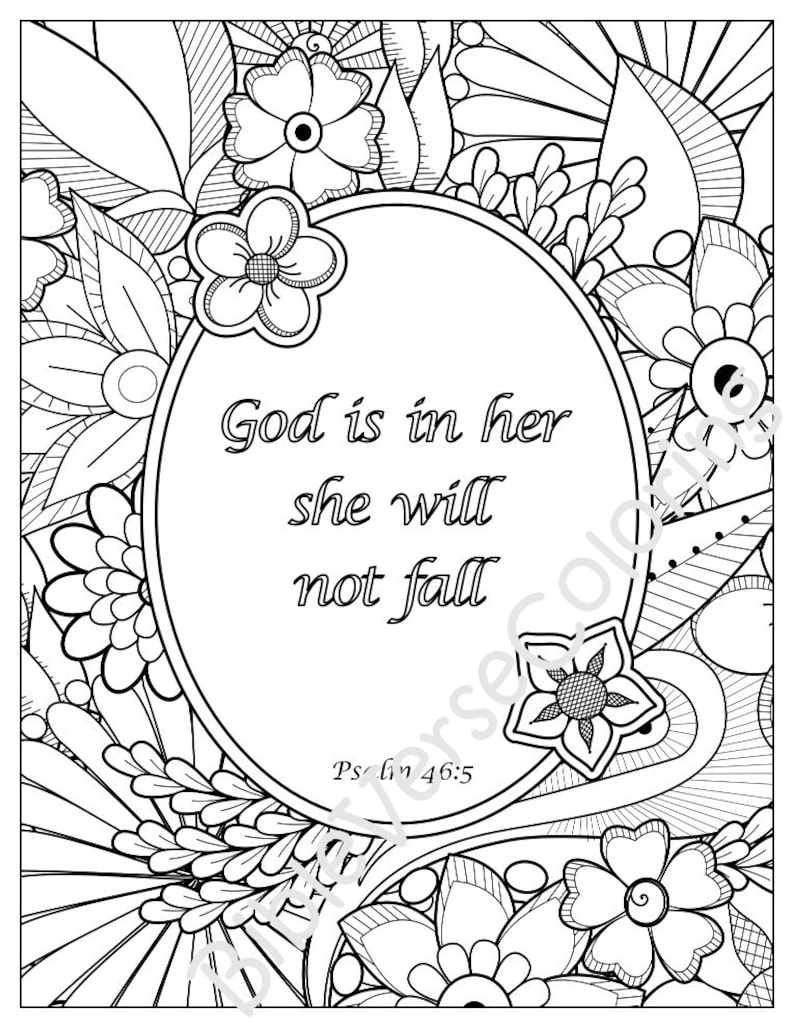 5 bible verse coloring pages set inspirational quotes diy etsy