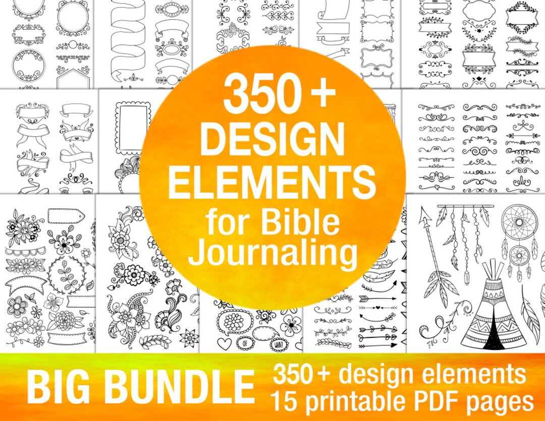 350+ Printable Templates BIG BUNDLE for Bible Journaling Verse Art ...