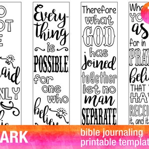 MARK 4 Bible journaling printable templates illustrated | Etsy