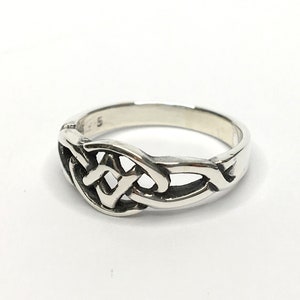 Sterling Silver Celtic Knot Ring: 925 Friendship Jewelry Gift