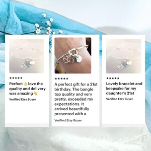 pictures of 3 reviews that previous customers have left on Etsy, to say how much they loved this bracelet