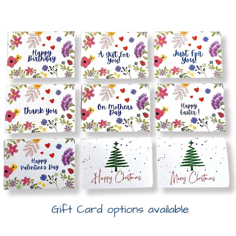 selection of complimentary gift cards available when you place your order for a birthstone friendship knot bracelet. Let us know which one you prefer in the Personalisation box, with a note of the message you'd like printed inside