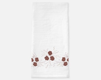 Spring Floral Tea Towel, Cotton Kitchen Towel