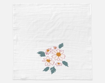 Spring Flowers Tea Towel (Flour Sack)