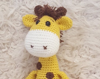 Ginny the gorgeous giraffe. Handmade quality crochet soft toy.