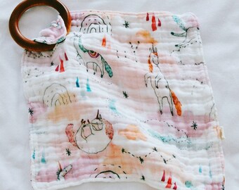 Organic White Dream Blanket Bamboo Cotton 4 Layer Unbleached Muslin Boy Girl