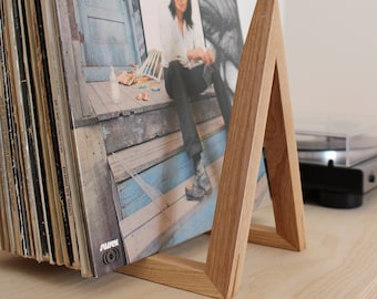 Wooden Vinyl Record Stand Holder