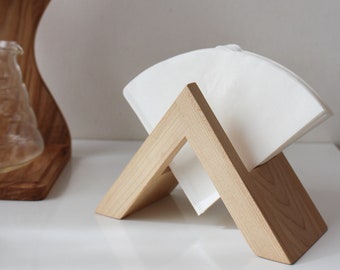 Wooden Coffee Filter Storage Holder