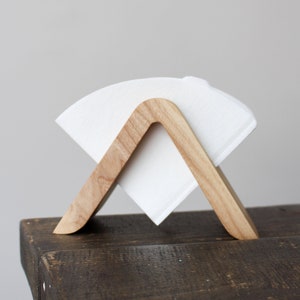 Wood Holder For Coffee Filter Storage