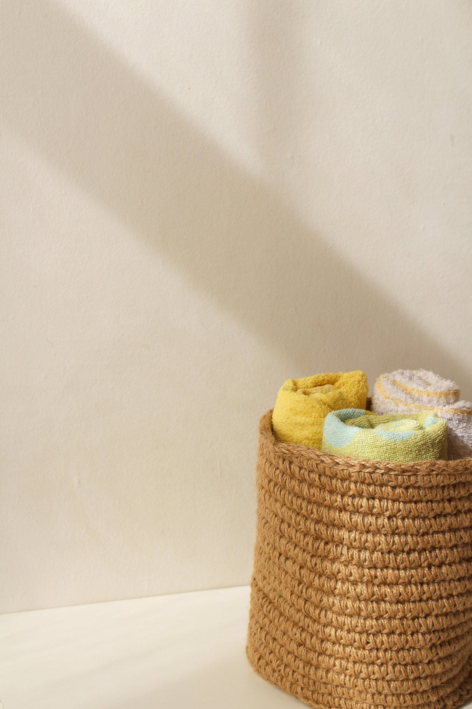 Jute Bathroom Storage / Eco Jute Basket / Home Storage / Jute Etsy