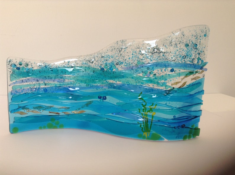 Fused Glass Bubble Wave Etsy