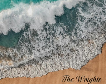 Glass Personalized Ocean Beach Glass Cutting Board, Kitchen Gift For Mom, Charcuterie Serving Board, Housewarming Gift, Anniversary Gift