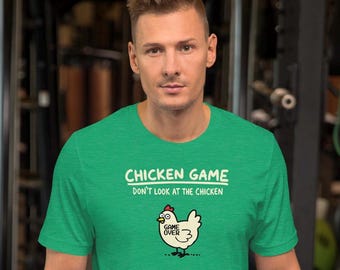 Koszulka z nadrukiem Chicken Game Don't Look Adults Cute Chicken Funny Game Over