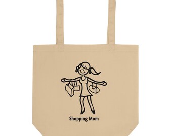 ZAKUPY Torba ekologiczna dla mamy Wysokiej jakości, trwała, wielokrotnego użytku, na zakupy spożywcze lub na siłownię, idealna na laptopa lub do szkoły