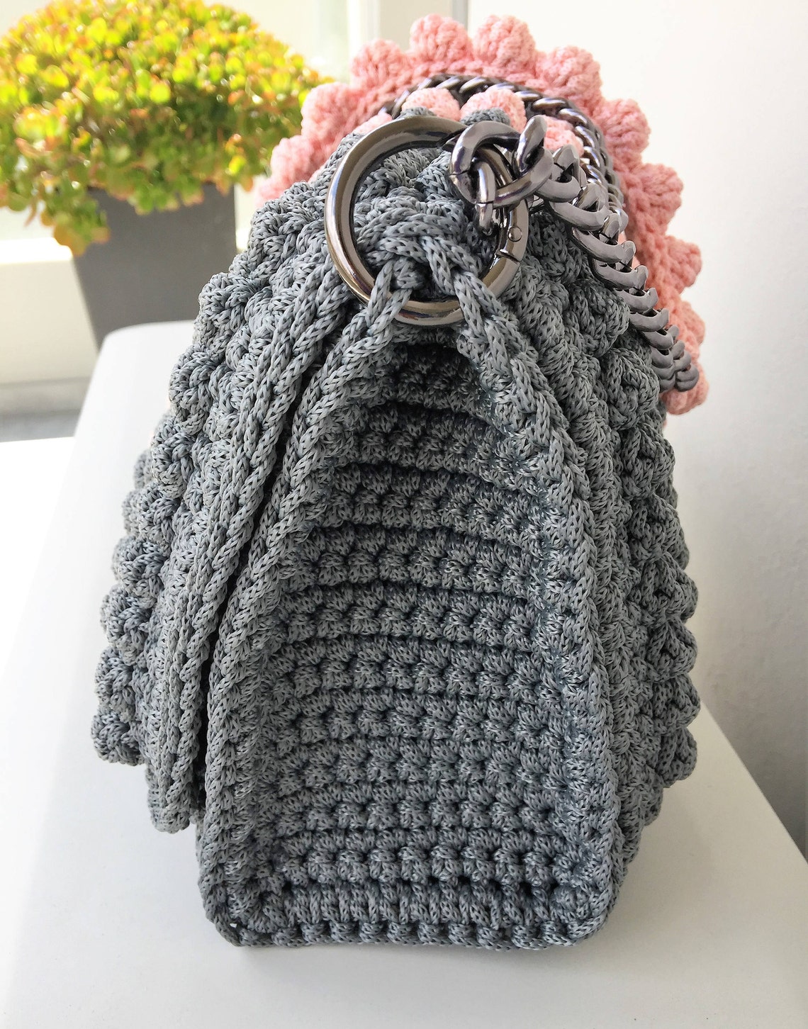 Sac à Main Crocheté Multicolore En Acrylique Et Laine - Fait Main En Israël - Neuf