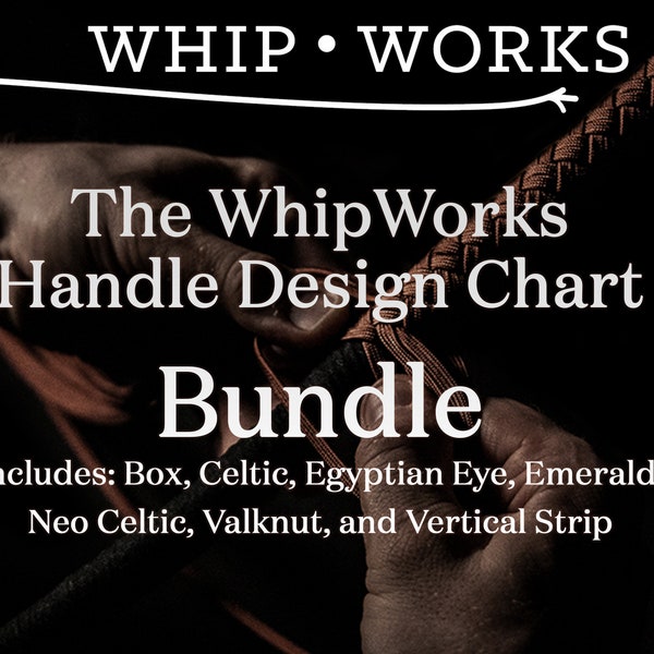 WhipWorks Handle Pattern Bundle for a 16 Plait Paracord Bullwhip