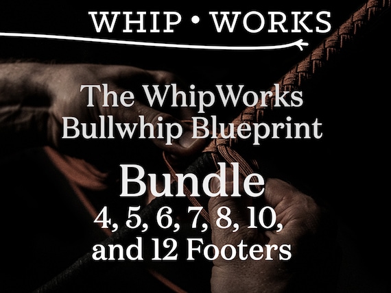 WhipWorks Bullwhip Blueprint Bundle for 16 Plait, Triple Plaited, Paracord Bullwhips