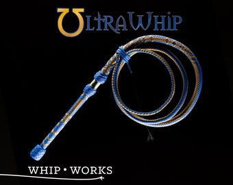The Ultra Whip, a Custom Made Paracord Bullwhip inspired by the Ultramarines of the Warhammer 40K Universe