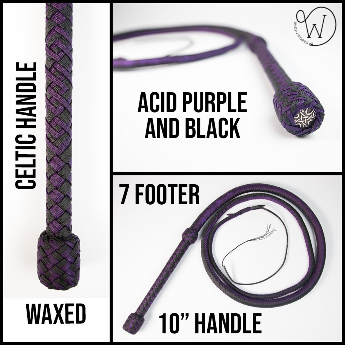 Custom 5 foot Paracord Bullwhip 16 Plait Etsy