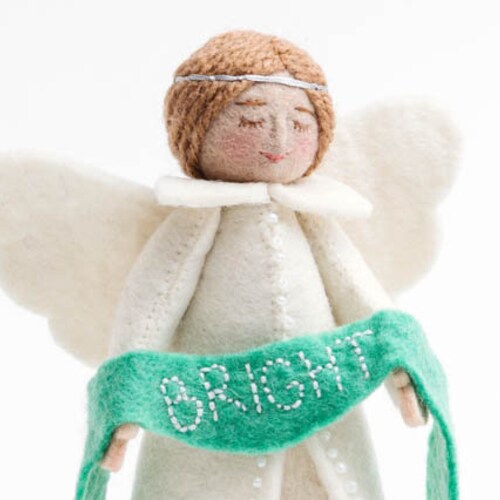 Small Felt Angel Tree Topper Small Message of Love Angel Etsy