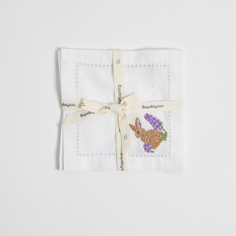 Craftspring Embroidery Cocktail Napkins