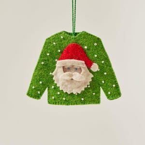 Handmade Needle Felt Christmas Tree Topper - Jolly Santa Handmade Needle Felt Christmas Tree Topper - Jolly Santa