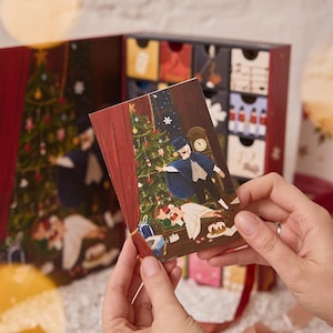 Nutcracker Ballet Greeting Card - Under the Christmas Tree, Festive Christmas Stationery, Holiday Note Card