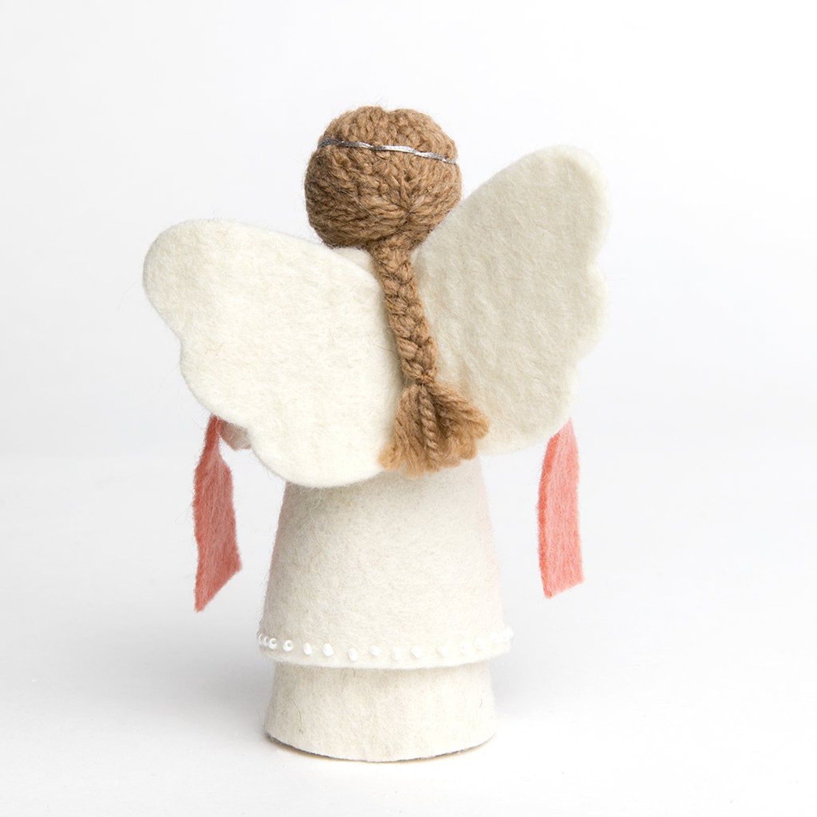 Small Felt Angel Tree Topper Small Message of Love Angel Etsy Polska