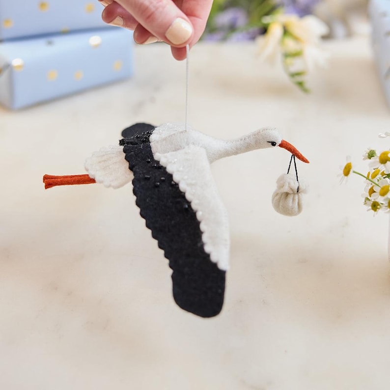Craftspring Baby Stork Ornament