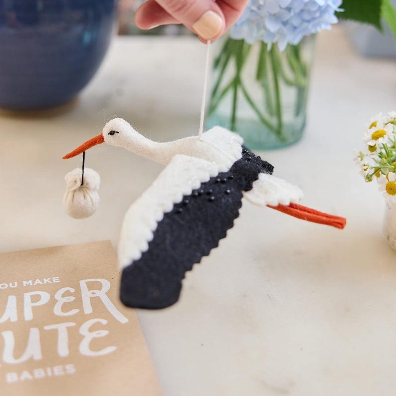 Craftspring Baby Stork Ornament - Thumbnail 2
