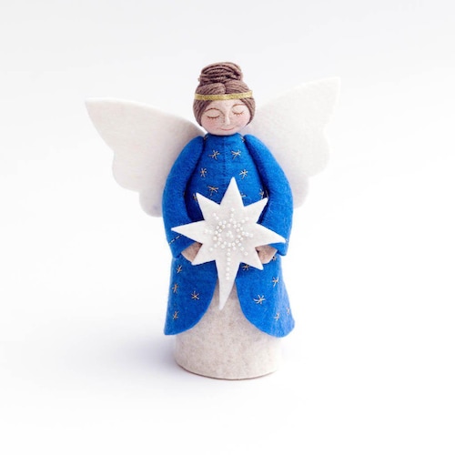 Star Angel Tree Topper Felt Kit From Merrystockings Etsy