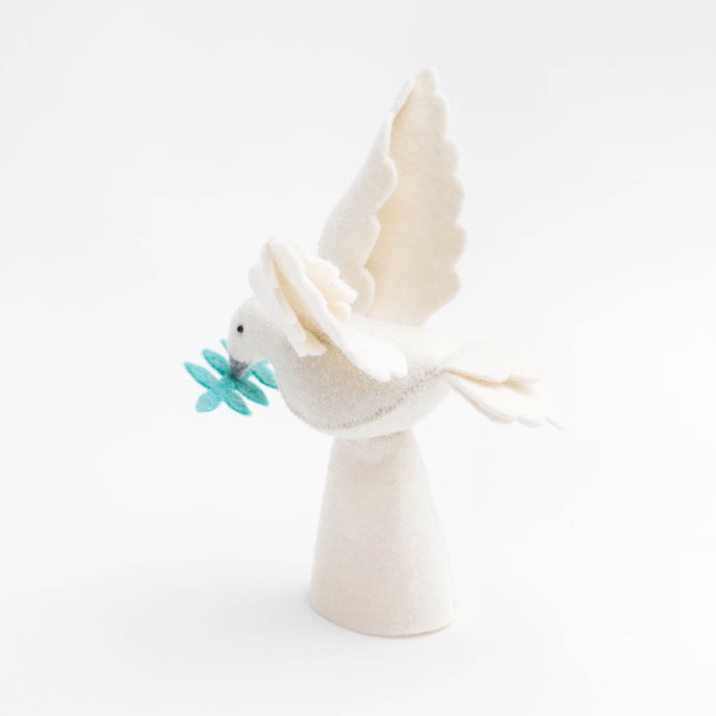 Felt Dove Tree Topper Small Season of Peace Dove Tree Topper Etsy