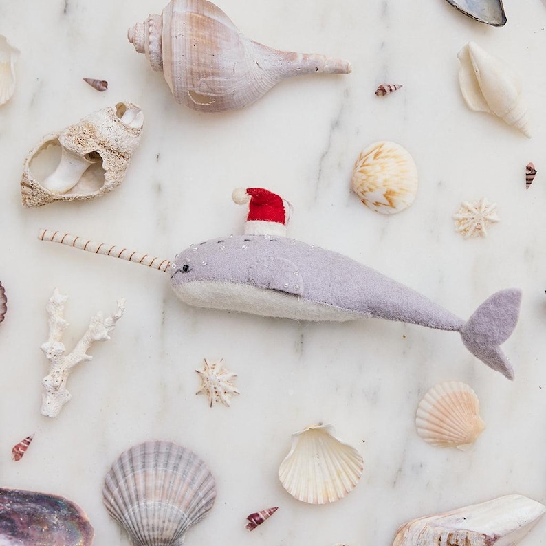 Craftspring Santa Narwhal Ornament - Thumbnail 4