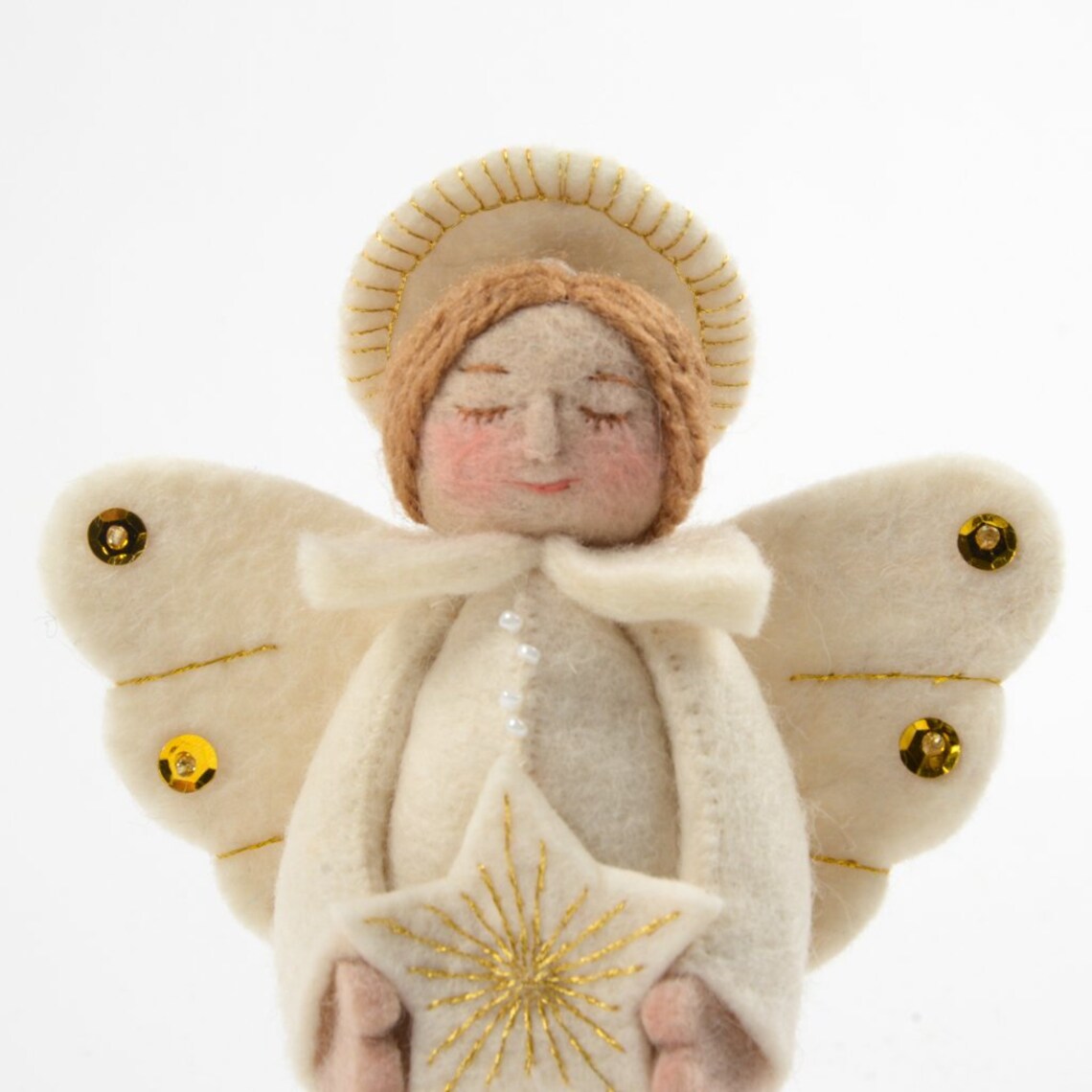 Small Felt Angel Tree Topper Star of Wonder Angel Felt Etsy