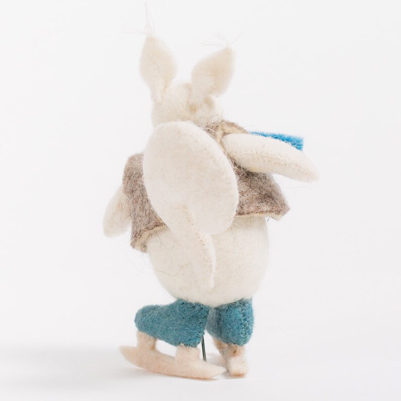 Felt Christmas Ornament Round the Rink Squirrel Felt Squirrel Ornament