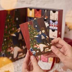 Cartão de felicitações do balé quebra-nozes - Sob a árvore de Natal, papelaria festiva de Natal, cartão de nota de feriado