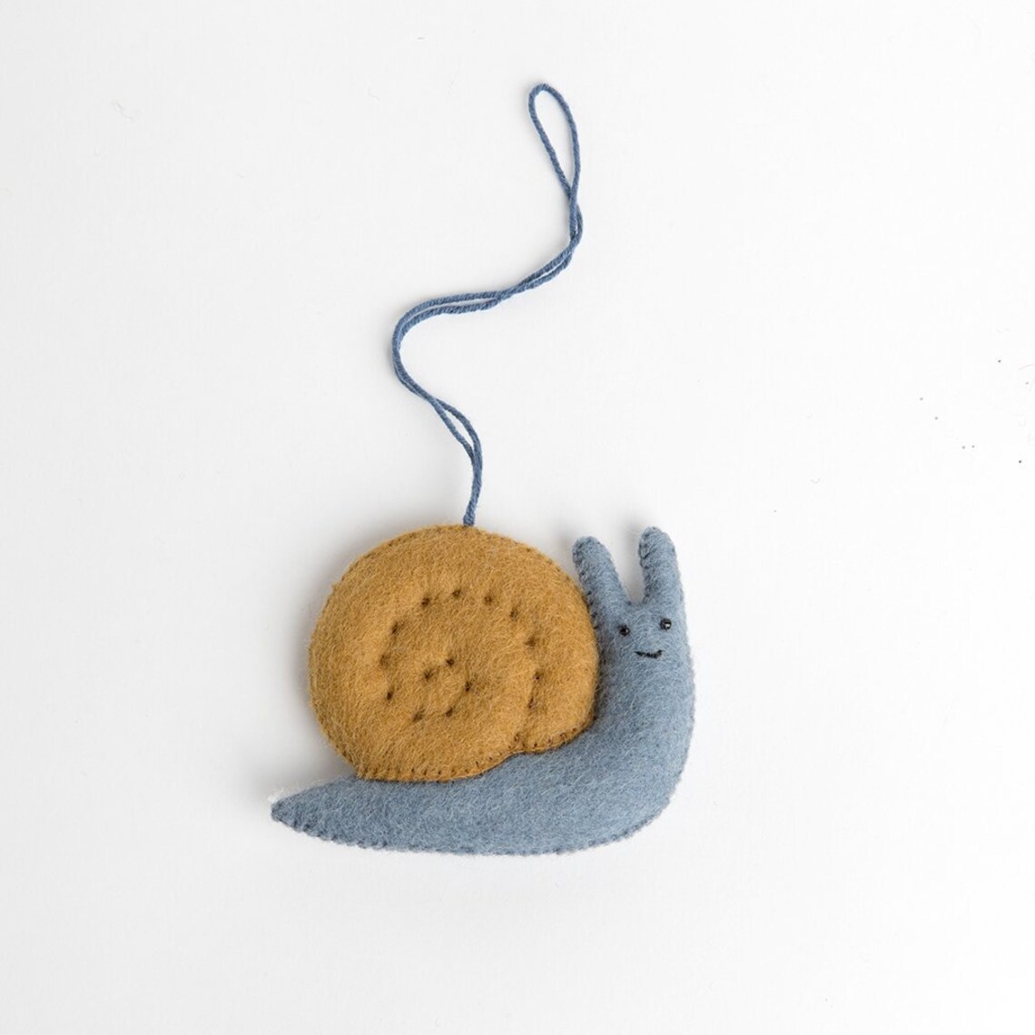 Felt Snail Ornament Le Petit Snail Ochre Felt Christmas Etsy