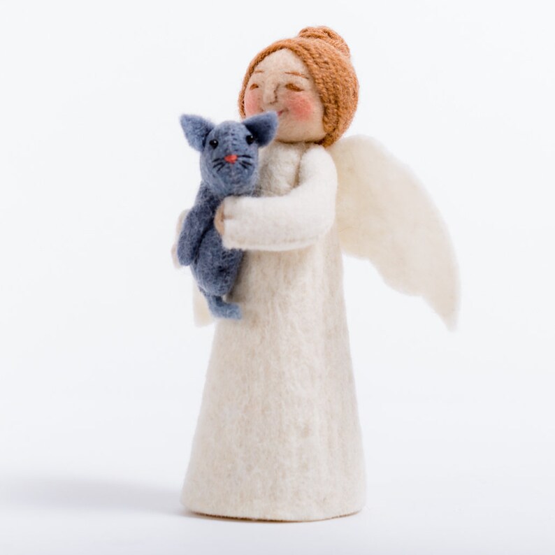 Felt Angel Ornament Kitty Love Angel Felt Christmas Ornament Etsy