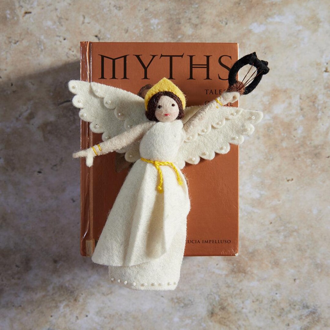 Nike Goddess of Victory Ornament, Hand Felted Greek Mythology